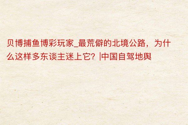 贝博捕鱼博彩玩家_最荒僻的北境公路，为什么这样多东谈主迷上它